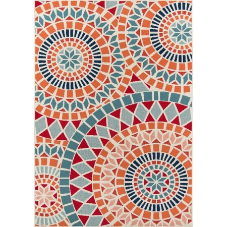 MOMENI 5 ft. 3 in. x 7 ft. 6 in. Baja24 Rectangle Area Rug Multi Color BAJA0BAJ24MTI5376